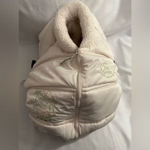 Petit Coulou winter car seat cover. Cream color, Like new condition